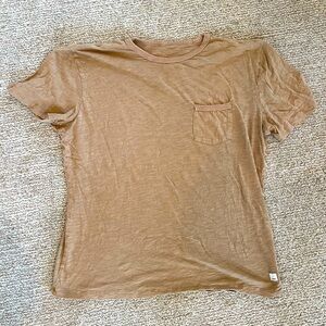 Vuori Men's Tan Cotton T-Shirt